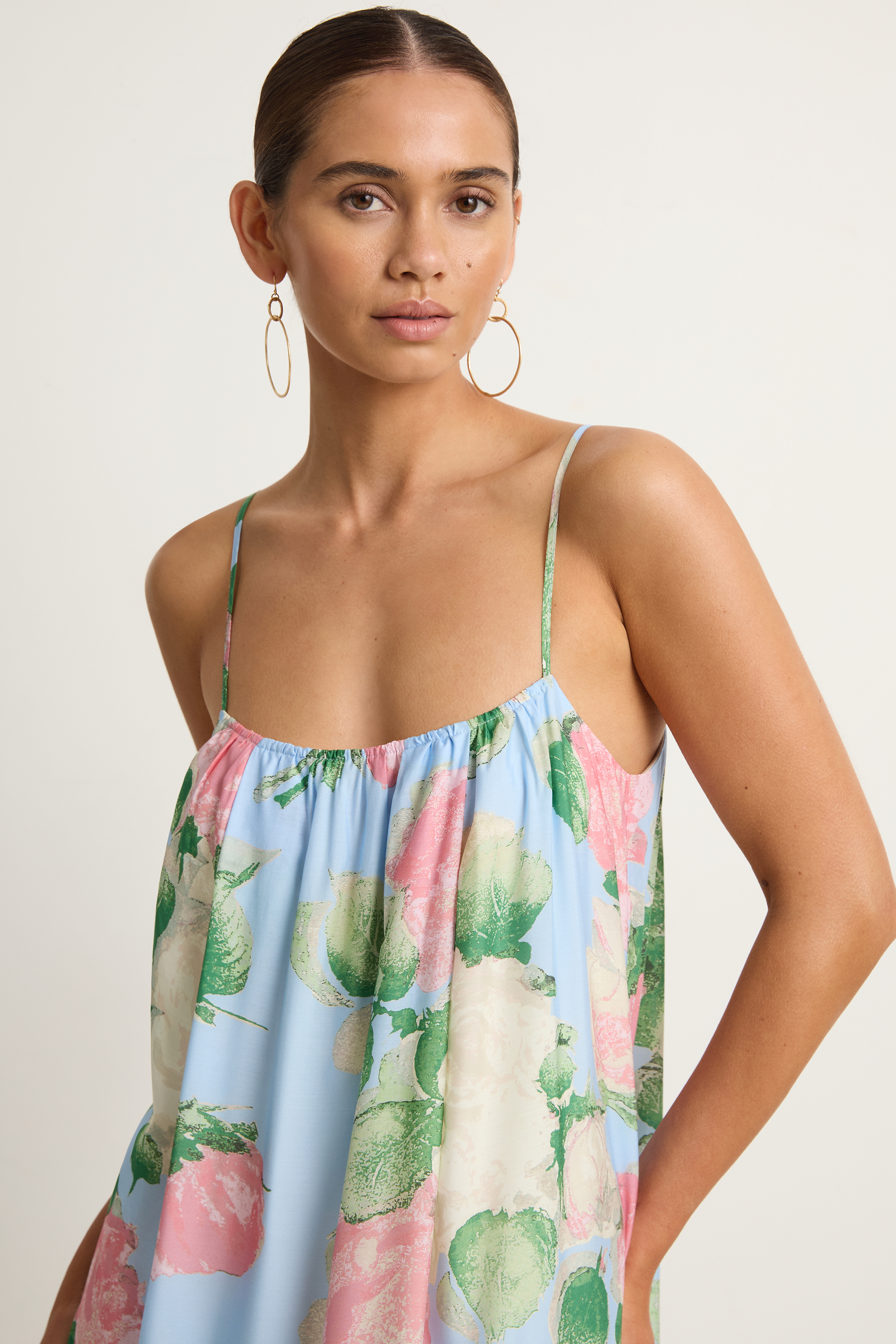 Peony Gathered Midi Dress - Enamour
