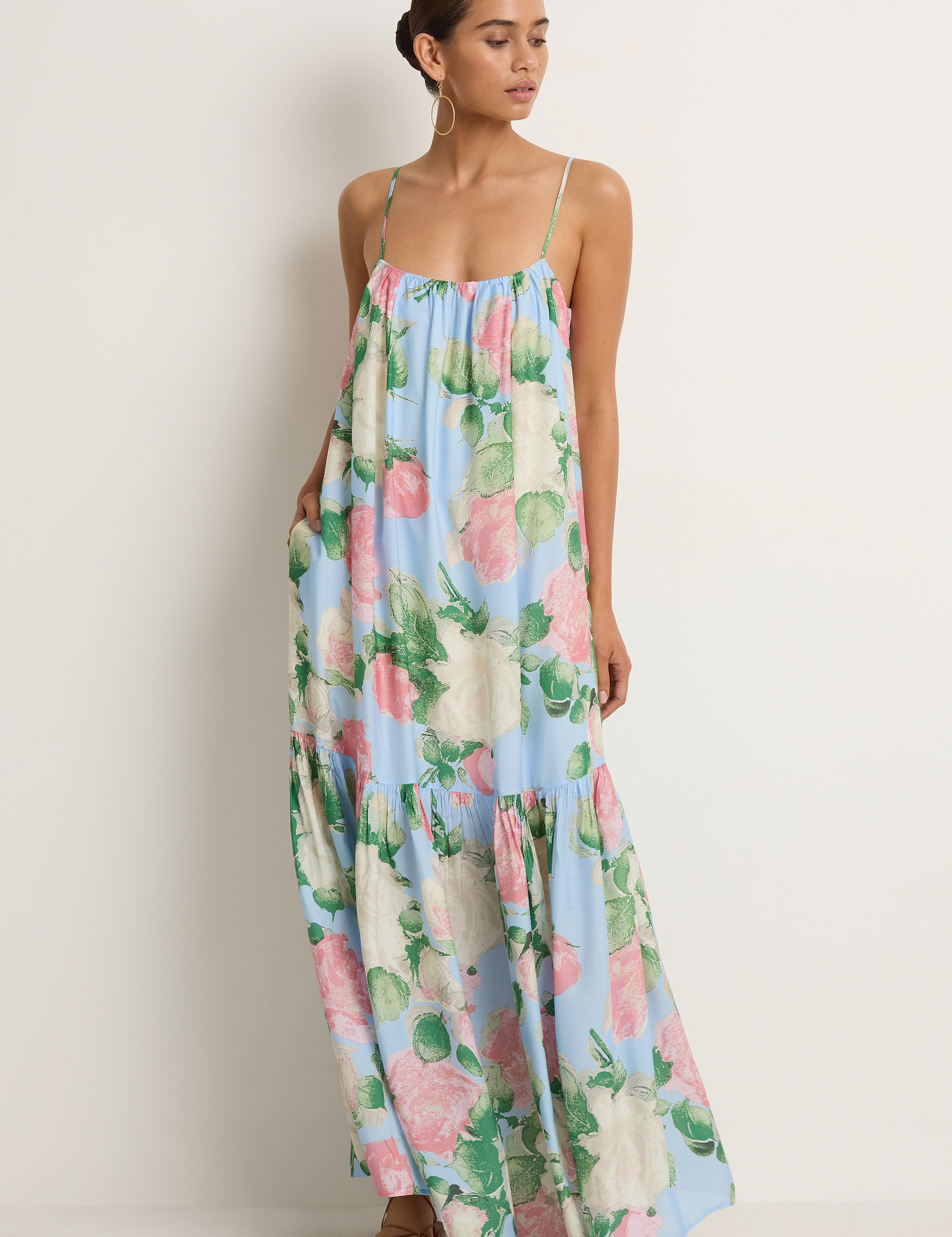 Peony Gathered Midi Dress - Enamour