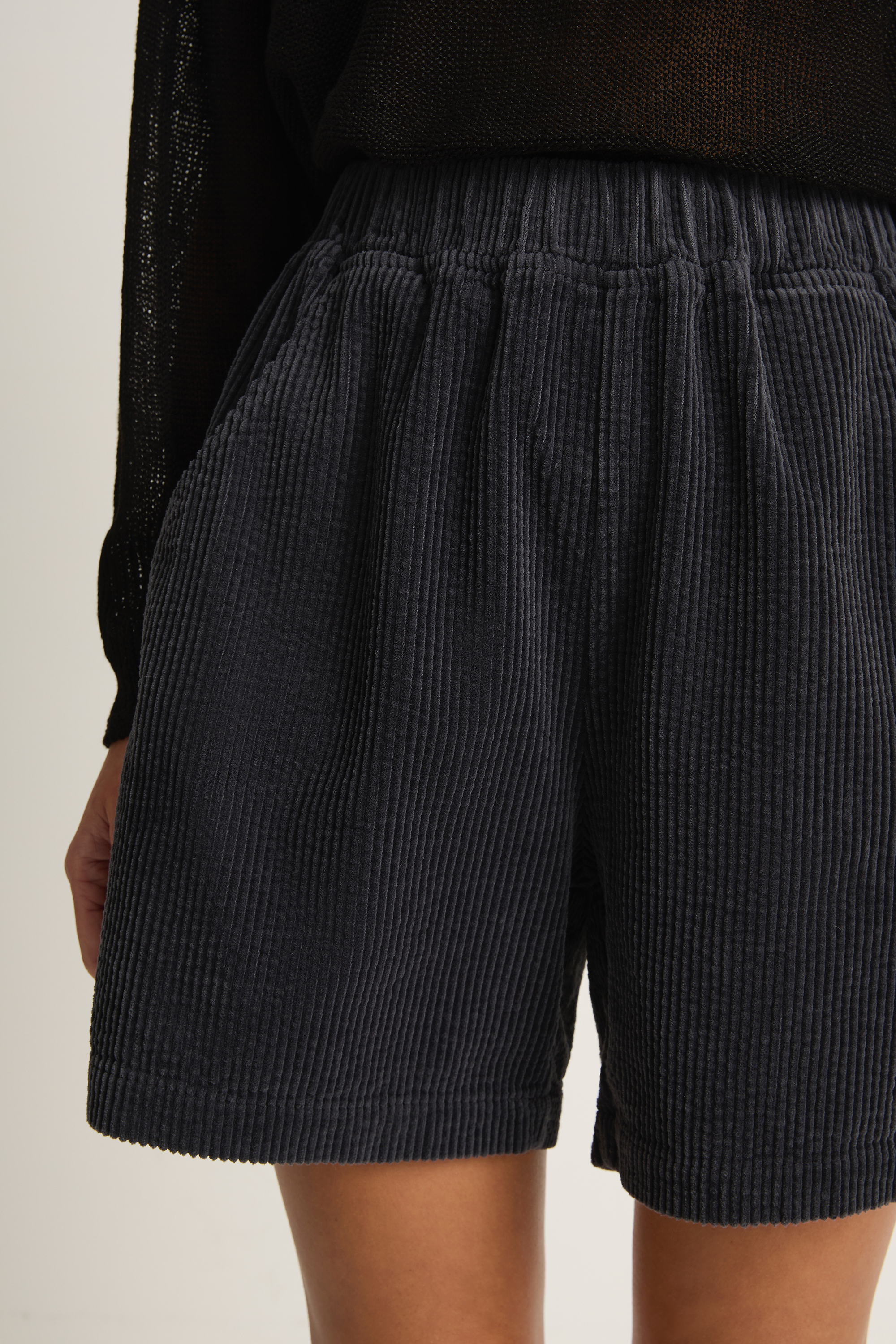 Le Bon Shoppe Soft Corduroy City Shorts - Charcoal