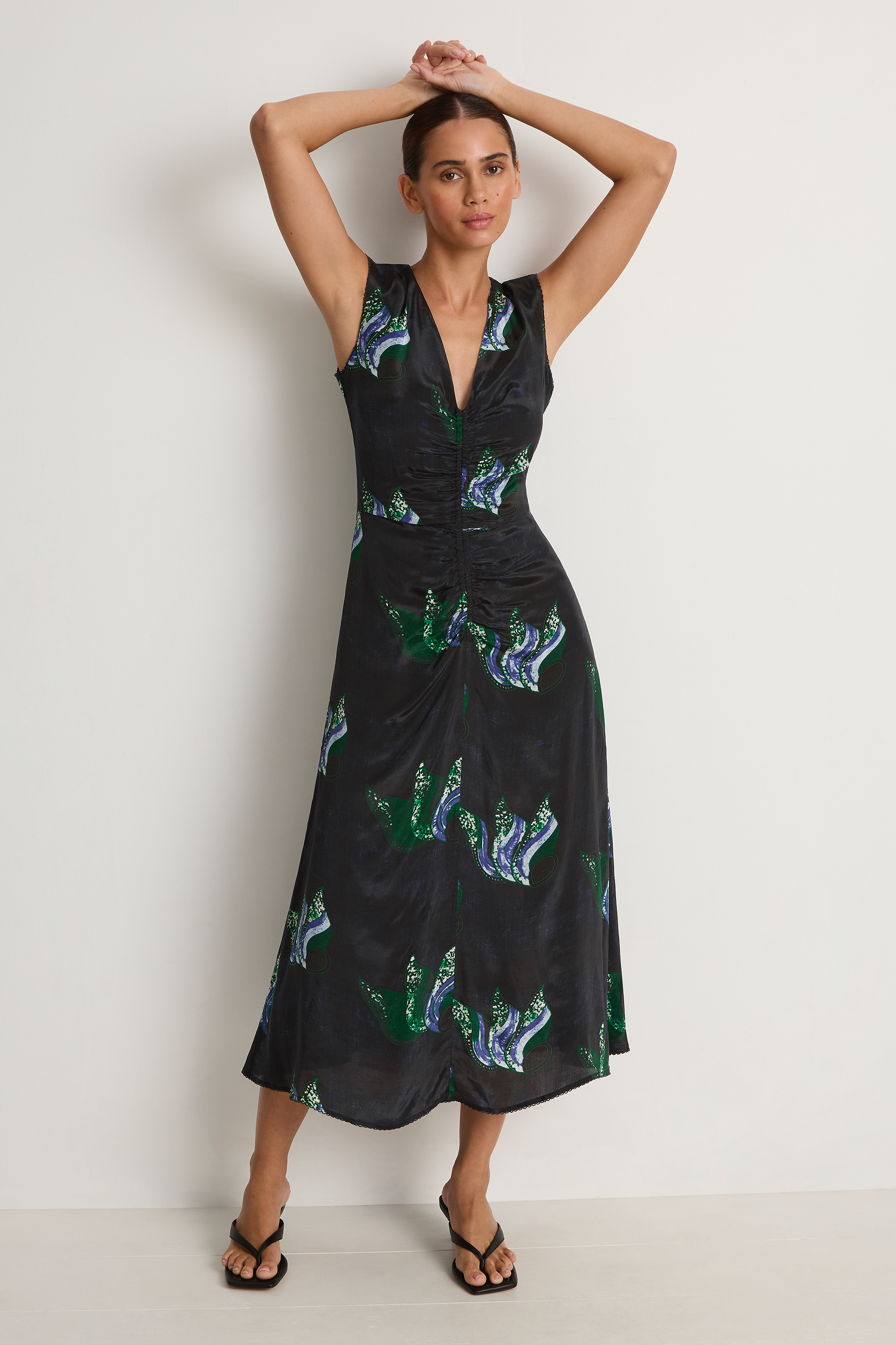 Maria Cher Melrose Tora Midi Dress - Blue