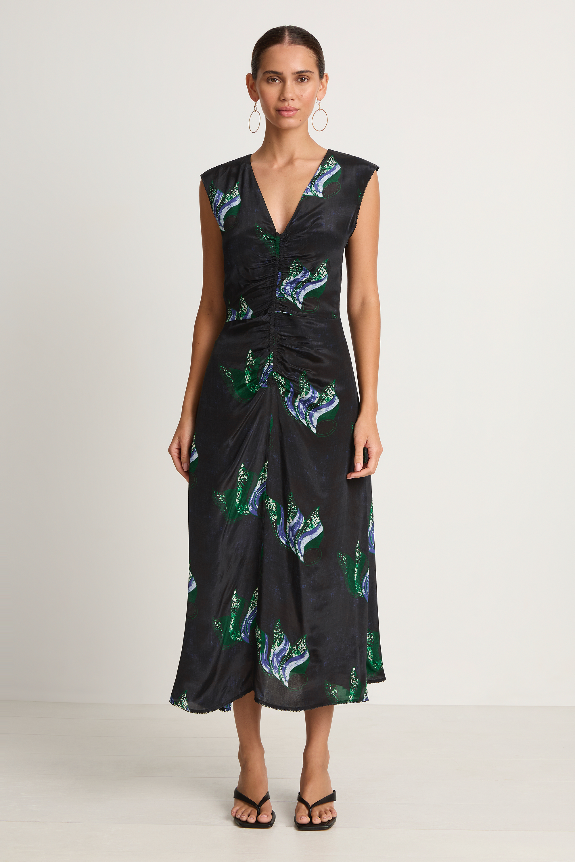 Maria Cher Melrose Tora Midi Dress - Blue
