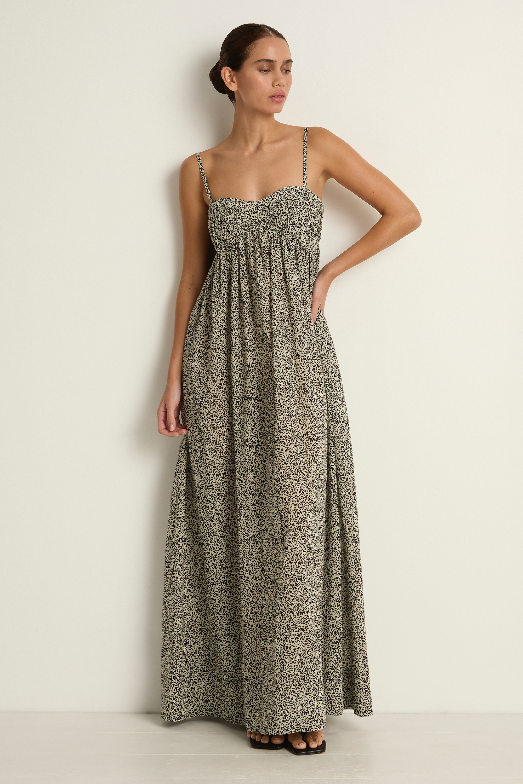 Peony Everlasting Maxi Dress - Foliage