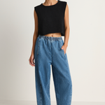 Shaina Mote Alba Pant Medium Blue & Brisa Top Black