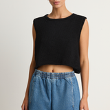 Shaina Mote Alba Pant Medium Blue & Brisa Top Black