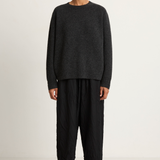 Pas De Calais Cashmere Crew Neck Knit Pullover - Charcoal