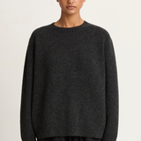 Pas De Calais Cashmere Crew Neck Knit Pullover - Charcoal