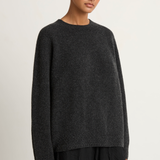 Pas De Calais Cashmere Crew Neck Knit Pullover - Charcoal