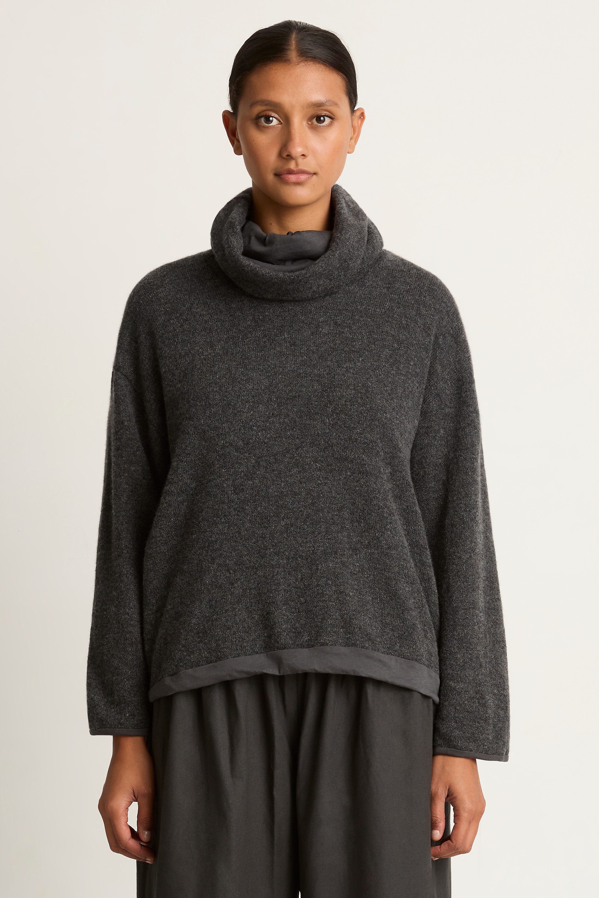 Elsa Esturgie Minuit Turtleneck Sweater - Grey