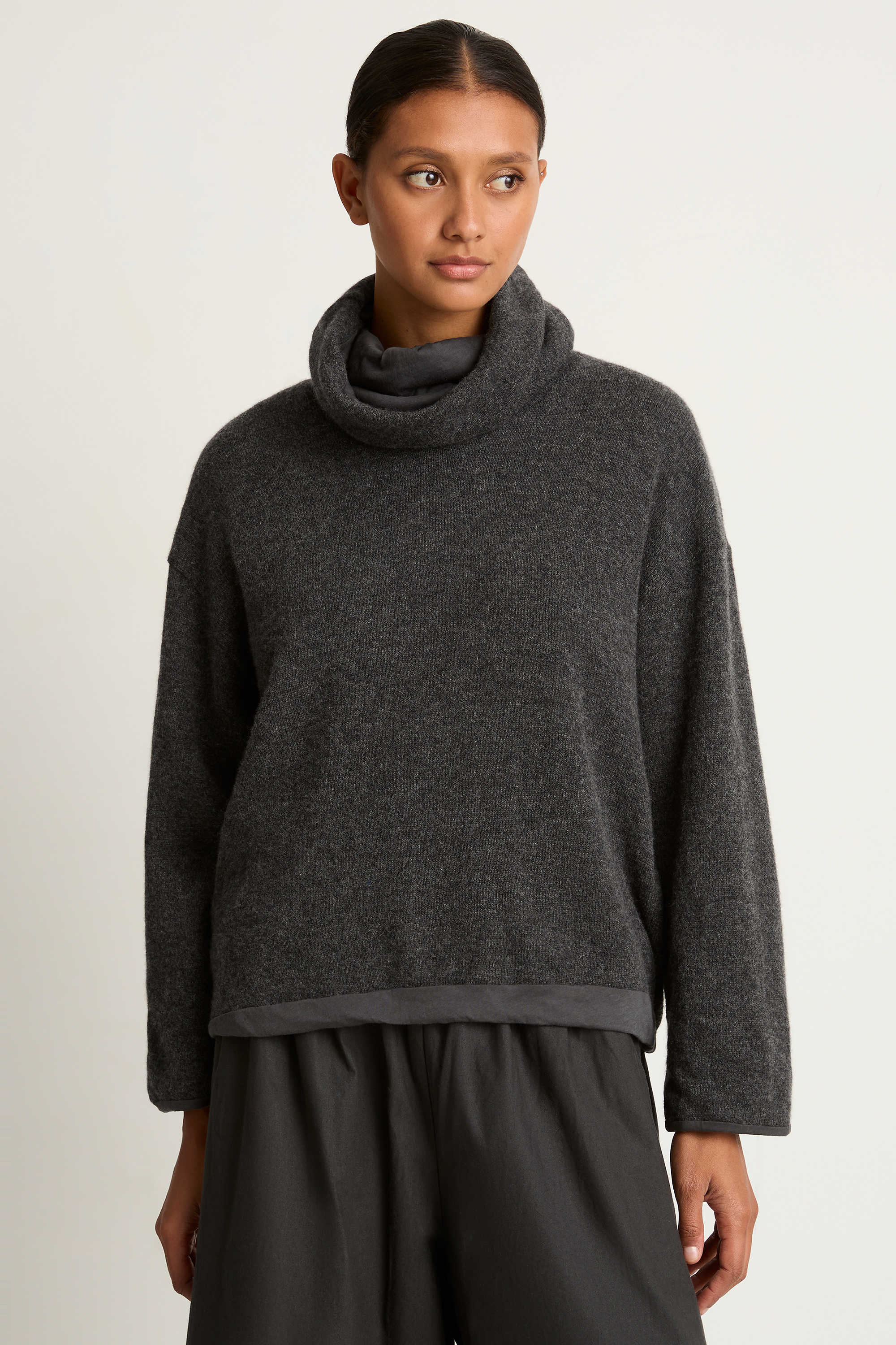 Elsa Esturgie Minuit Turtleneck Sweater - Grey