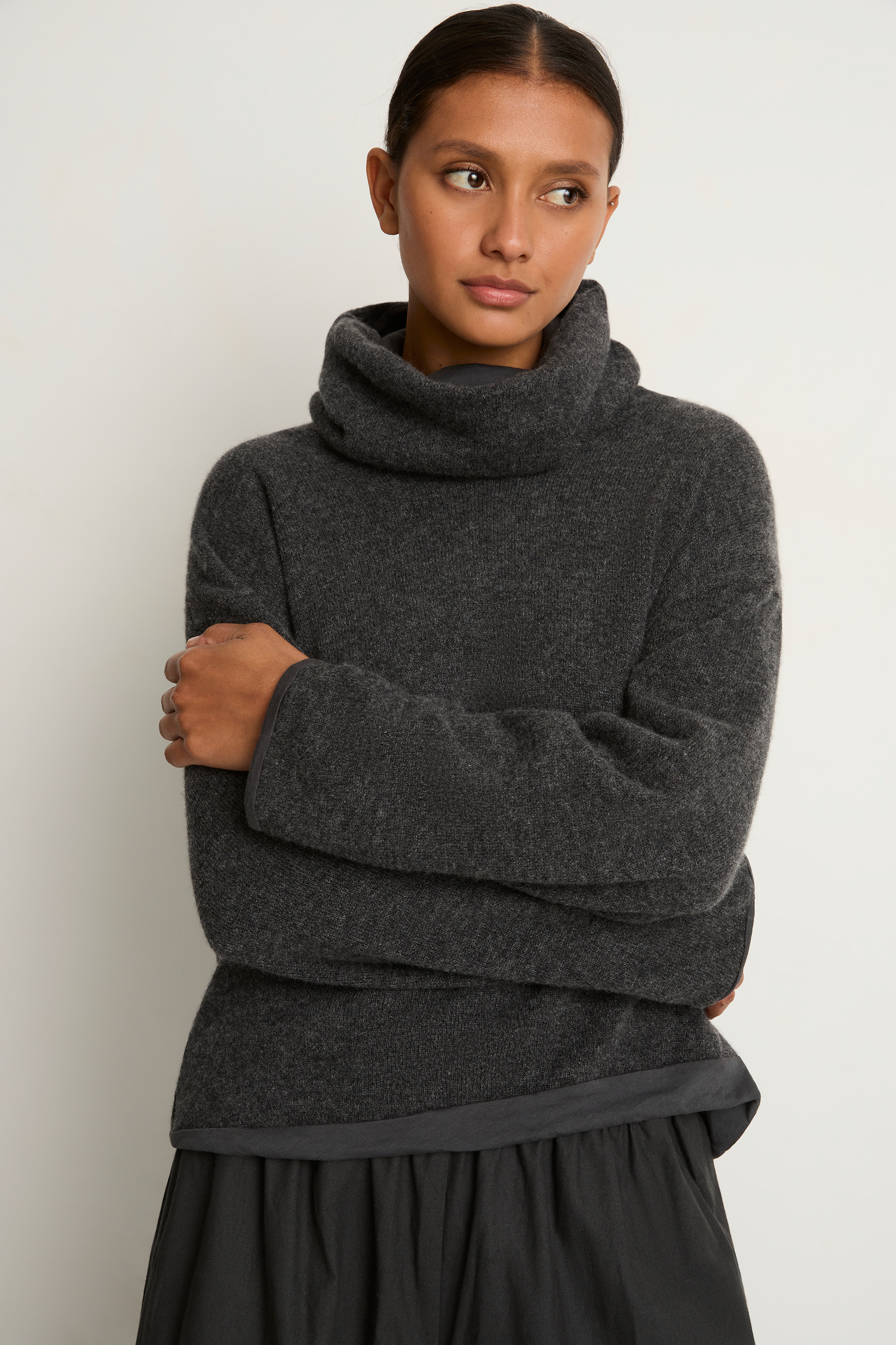 Elsa Esturgie Minuit Turtleneck Sweater - Grey