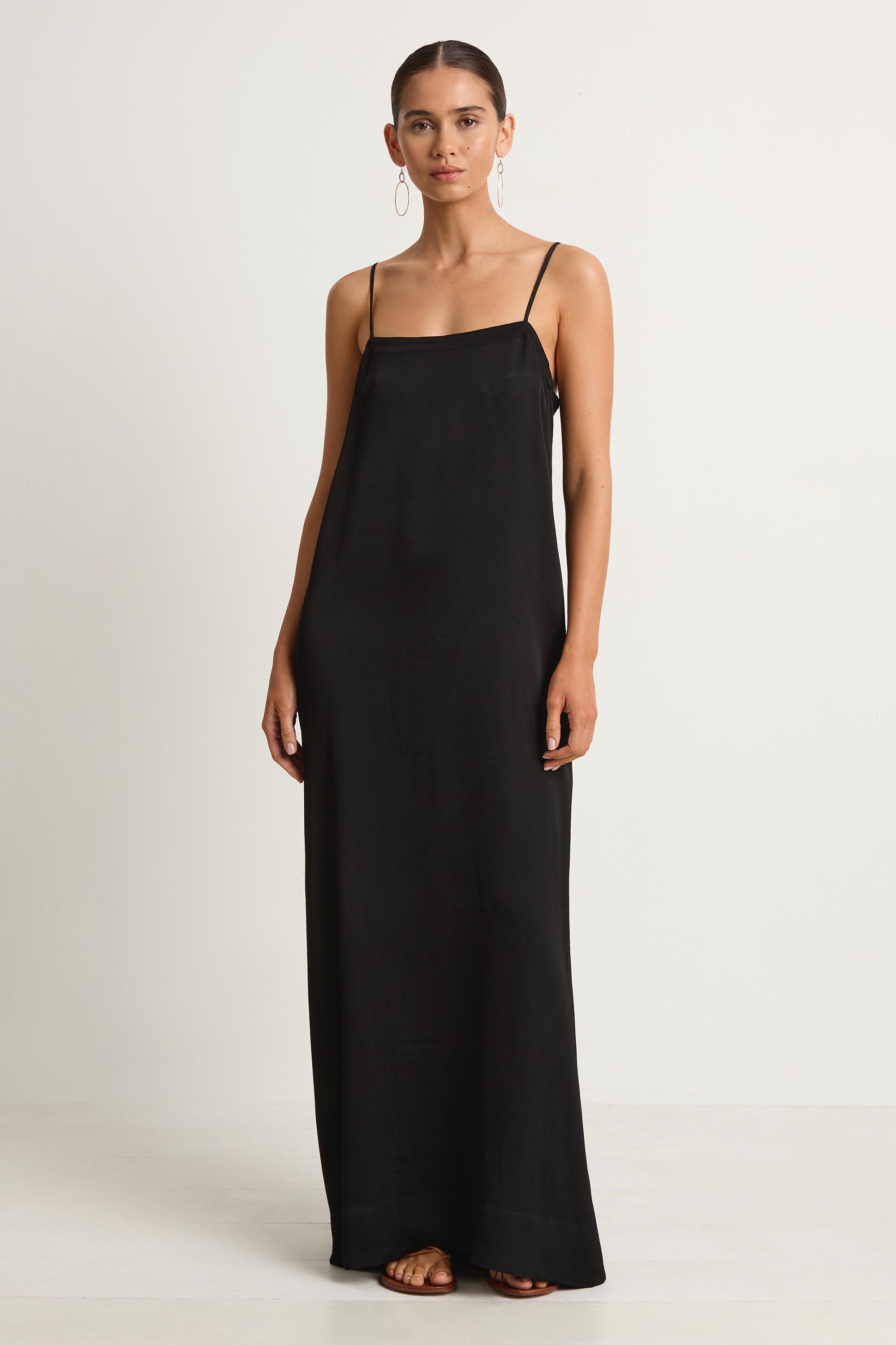 BONDI BORN Ardea Slip Dress - Black