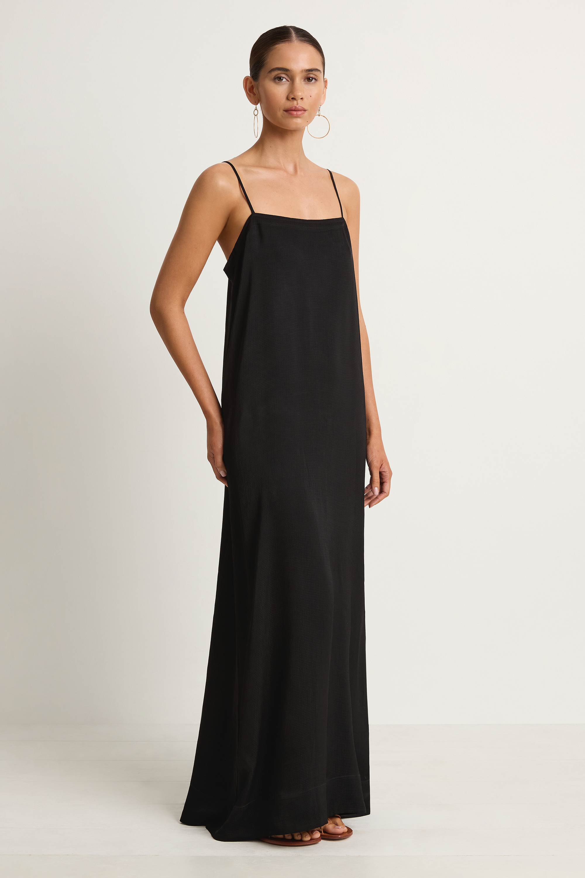BONDI BORN Ardea Slip Dress - Black