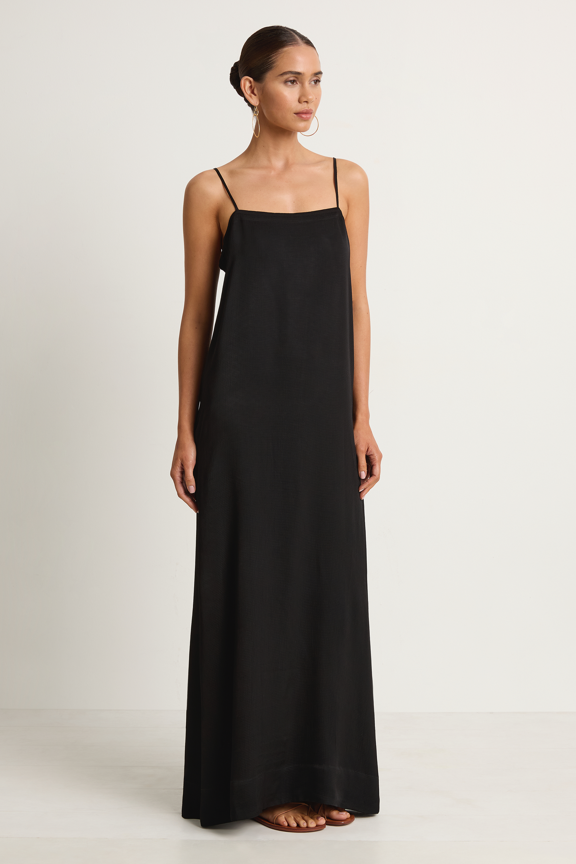 BONDI BORN Ardea Slip Dress - Black