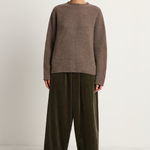 Pas De Calais Cashmere Blend Lambs Wool Pullover - Greige