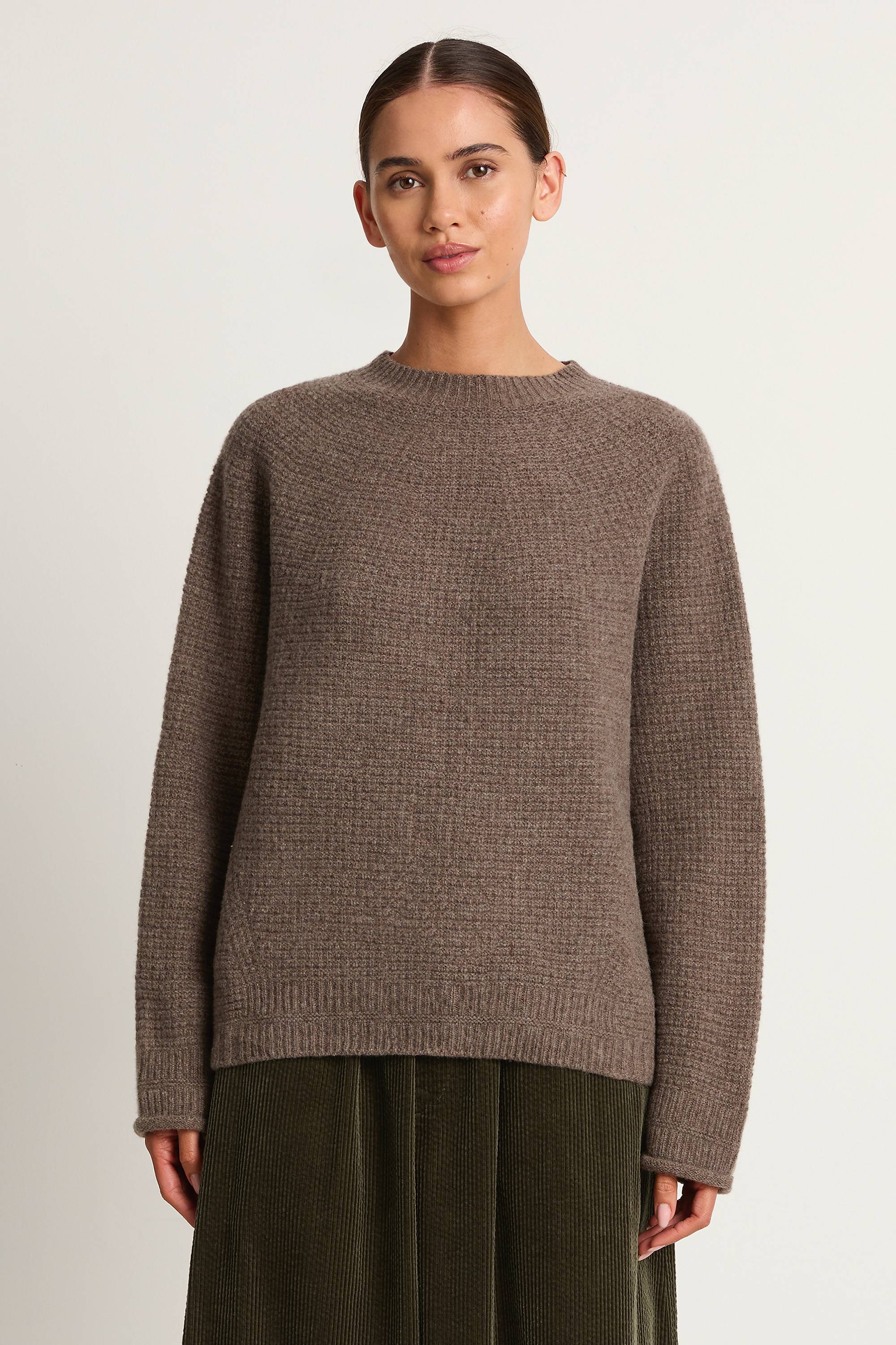 Pas De Calais Cashmere Blend Lambs Wool Pullover - Greige