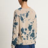 Suzusan Cashmere Seamless Long Pullover - Dark Blue / Sand