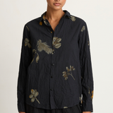 Pas De Calais Secret Forest Print Blouse - Black