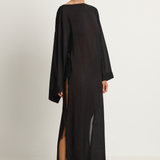 BONDI BORN Cremona Tie-Side Maxi Coverup - Black