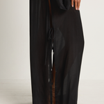 BONDI BORN Cremona Tie-Side Maxi Coverup - Black