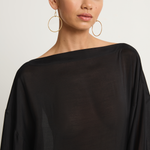 BONDI BORN Cremona Tie-Side Maxi Coverup - Black