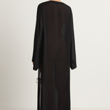 BONDI BORN Cremona Tie-Side Maxi Coverup - Black