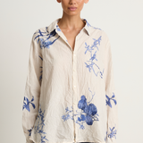 Pas De Calais Japonism Flower Print Blouse - Ivory