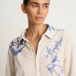 Pas De Calais Japonism Flower Print Blouse - Ivory