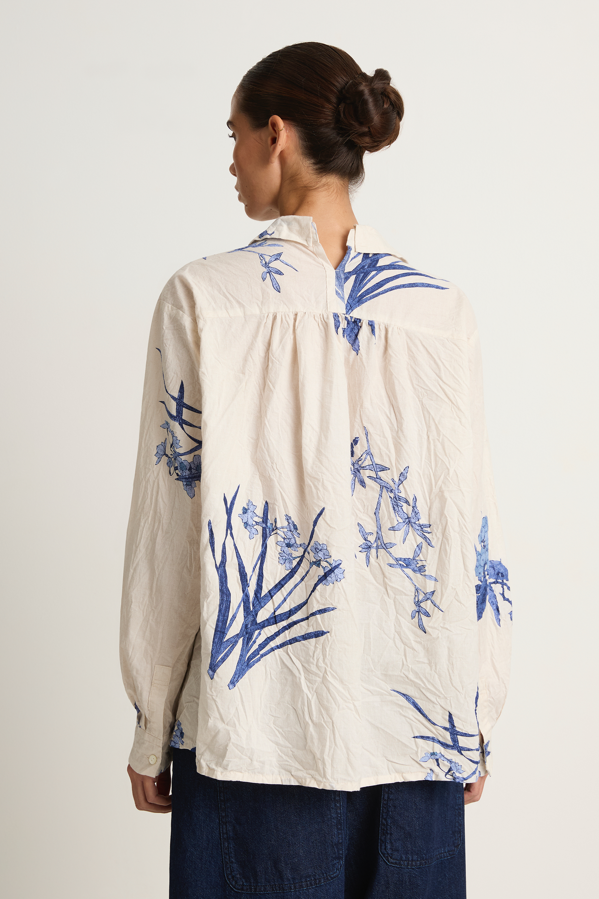 Pas De Calais Japonism Flower Print Blouse - Ivory