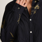 Pas De Calais Japonism Flower Print Blouse - Navy