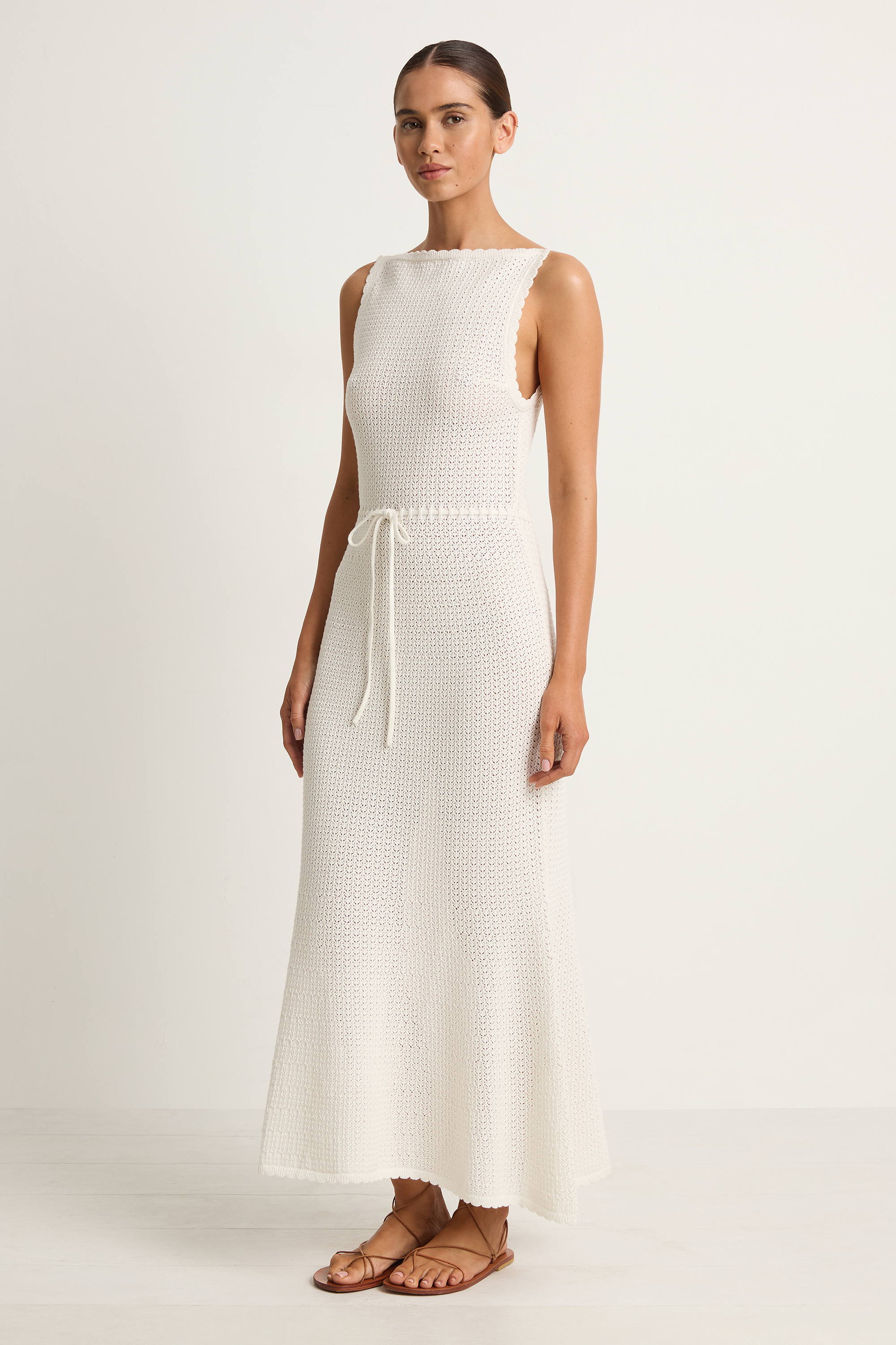 Peony Pointelle Forever Midi Dress - Seashell