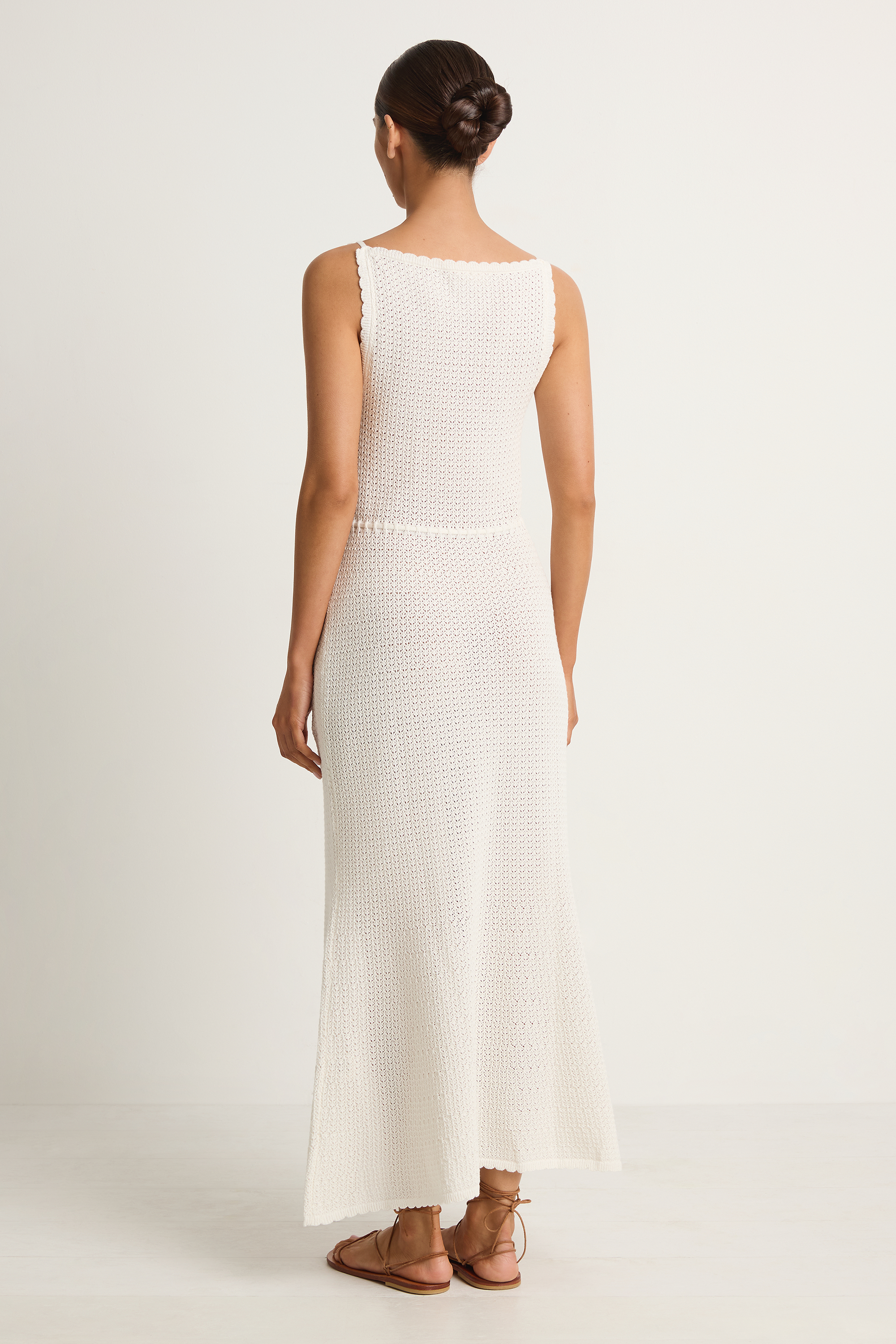Peony Pointelle Forever Midi Dress - Seashell
