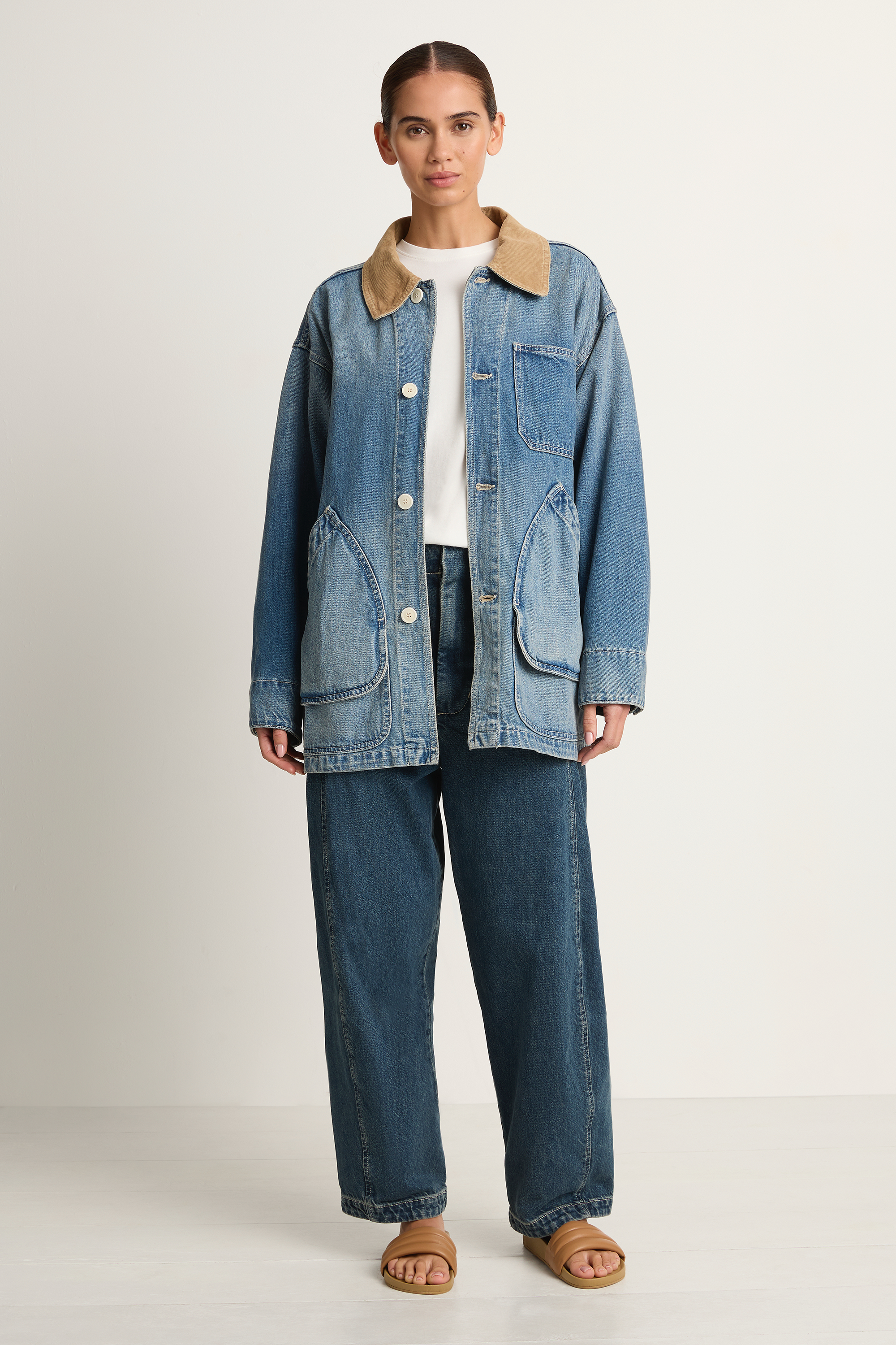 Shaina Mote Painter Coat Denim - Vintage Indigo