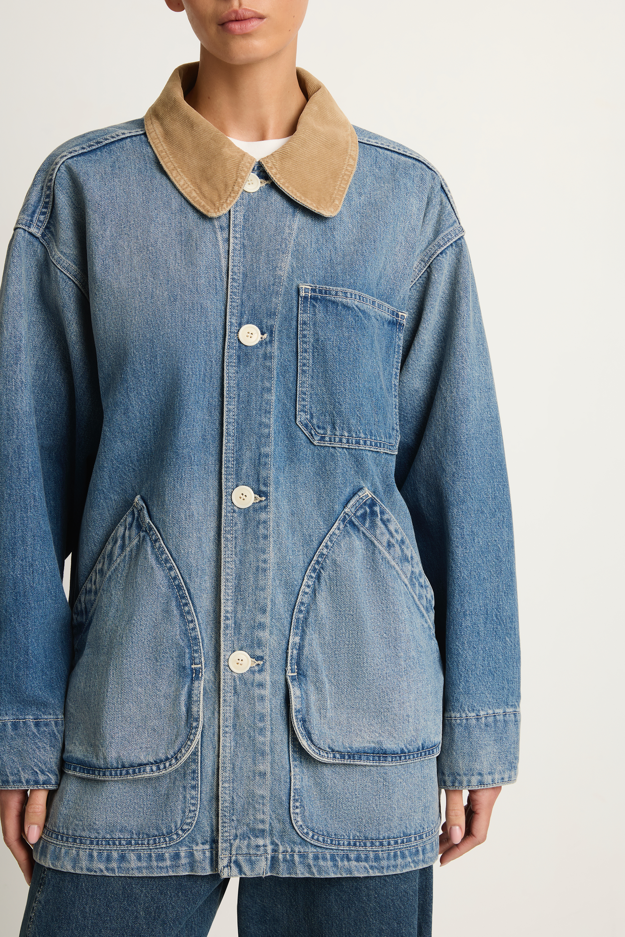 Shaina Mote Painter Coat Denim - Vintage Indigo