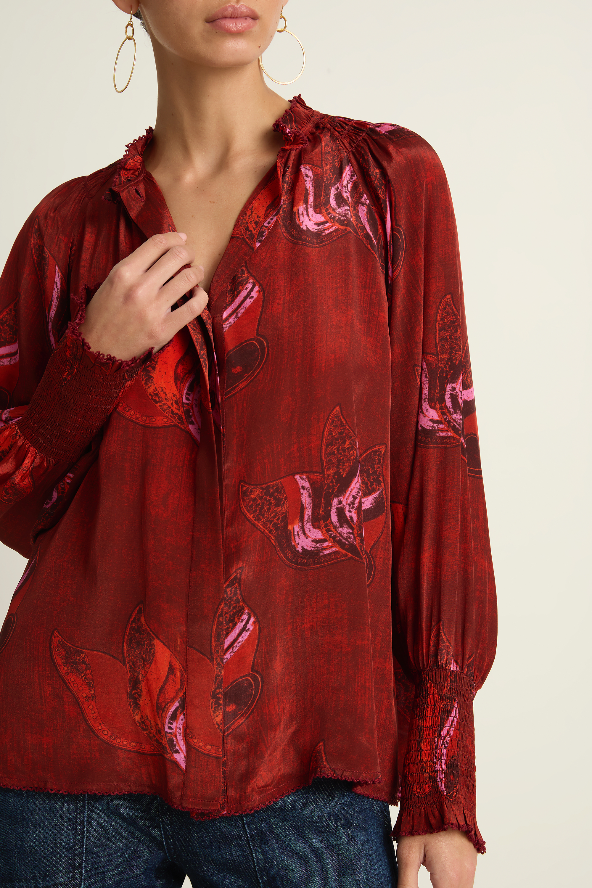 Maria Cher Melrose Julieta Blouse - Red