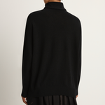 Pas De Calais Airy Wool Loose Turtleneck Pullover - Black