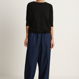 Pas De Calais Cotton Linen Jersey T-Shirt - Black