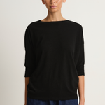 Pas De Calais Cotton Linen Jersey T-Shirt - Black