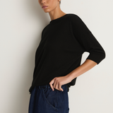 Pas De Calais Cotton Linen Jersey T-Shirt - Black