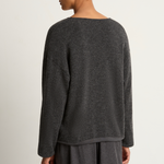 Elsa Esturgie Midi V-Neck Sweater - Grey