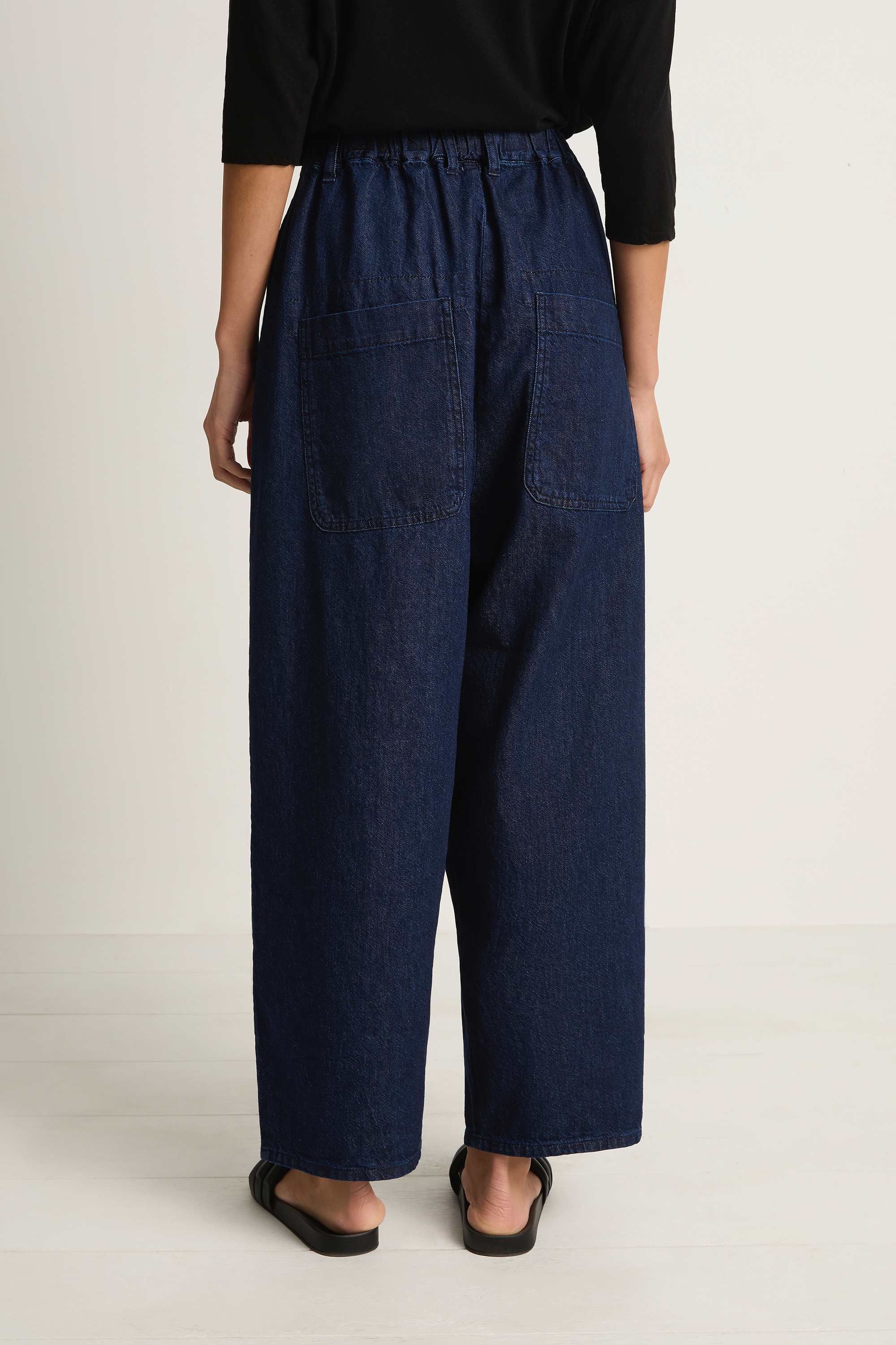 Pas De Calais Natural Denim Easy Pants - Indigo