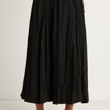 Pas De Calais Crinkle Long Skirt - Black