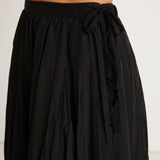 Pas De Calais Crinkle Long Skirt - Black