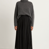 Pas De Calais Crinkle Long Skirt - Black