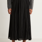 Pas De Calais Crinkle Long Skirt - Black