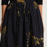 Pas De Calais Japonism Flower Print Skirt - Navy