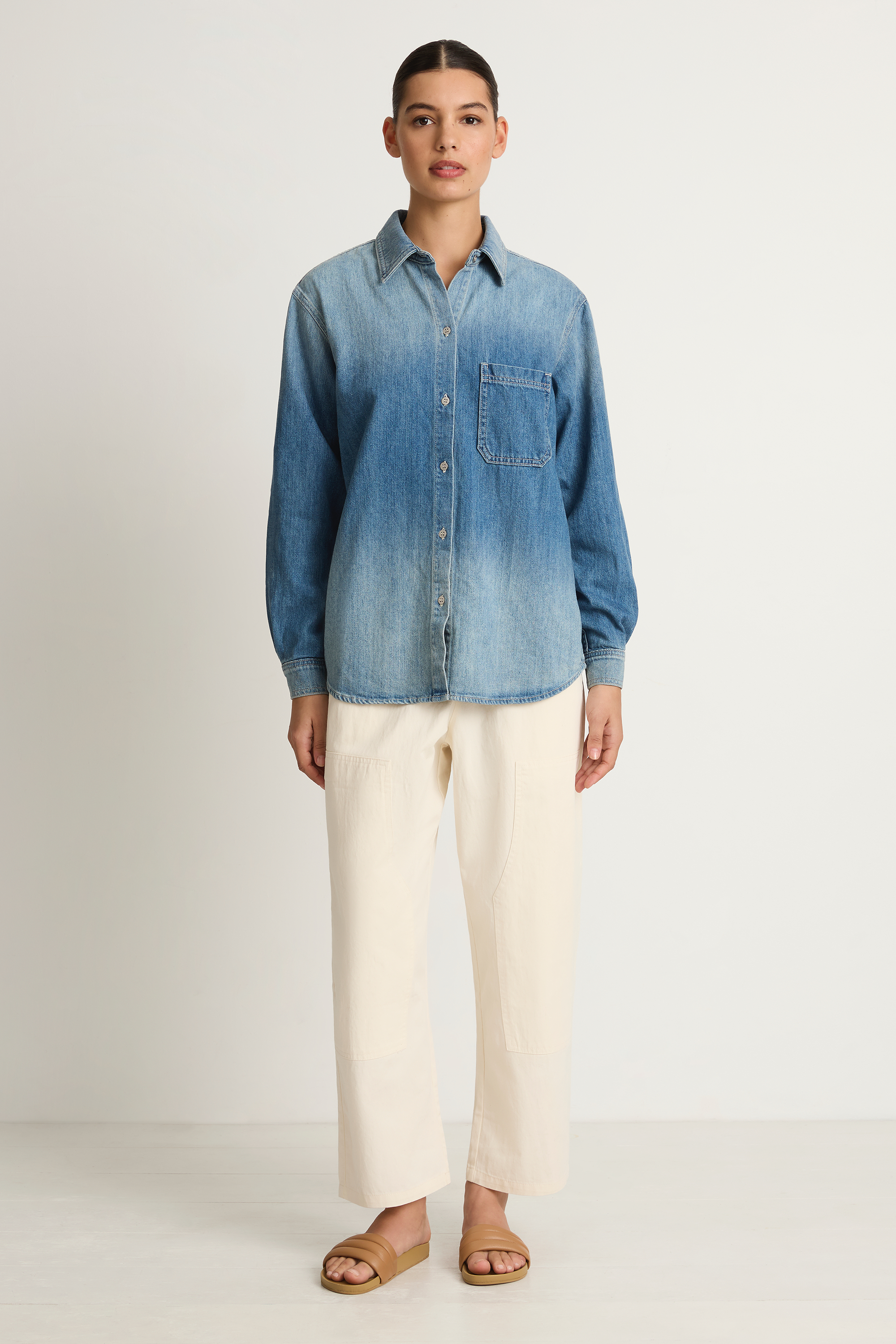 Shaina Mote Essential Denim Button Down - Vintage Indigo