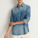 Shaina Mote Essential Denim Button Down - Vintage Indigo