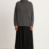 Pas De Calais Crinkle Long Skirt - Black