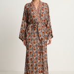 Natalie Martin Diane Robe - Vintage Flowers Slate
