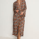 Natalie Martin Diane Robe - Vintage Flowers Slate